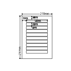 カラーレーザプリンタ用ラベル光沢紙タイプ(10面)