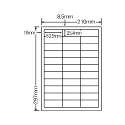 カラーレーザプリンタ用ラベル光沢紙タイプ(33面)