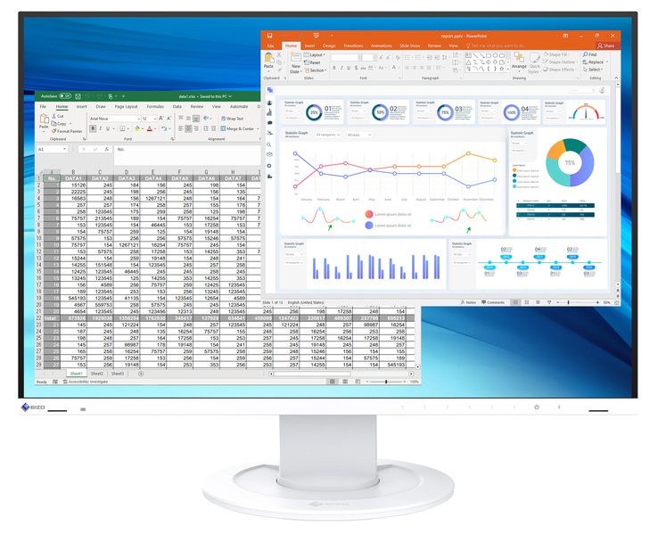 液晶ディスプレイ 24.1型/1920×1200/DVI、HDMI、D-Sub、DisplayPort/ホワイト/スピーカー：あり