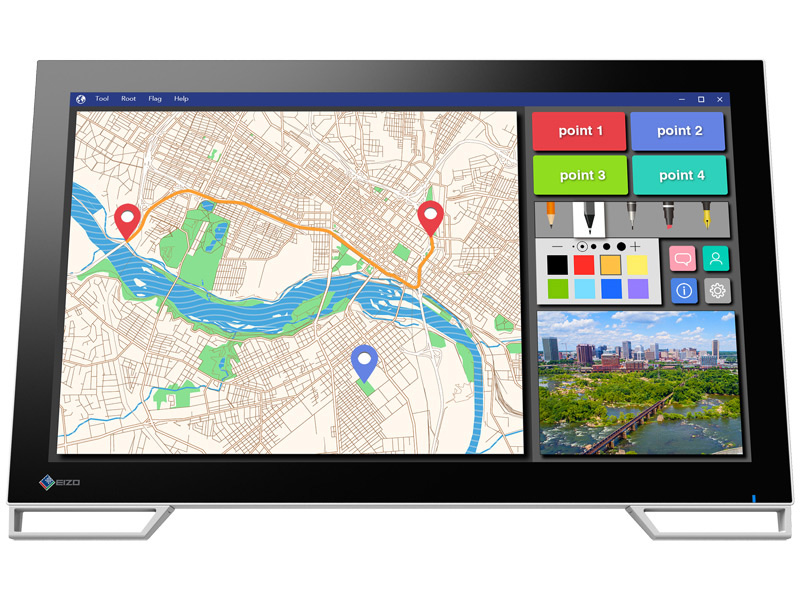 54.7cm（21.5）型タッチパネル装着カラー液晶モニター DuraVision FDF2182WT-L セレーングレイ