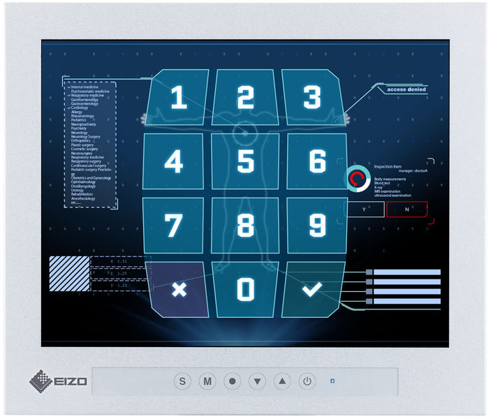 26cm（10.4）型タッチパネル装着カラー液晶モニター DuraVision FDX1004T-F セレーングレイ