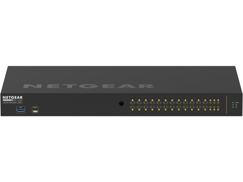 ProAV向けPoE+対応 (300W) 1Gポート×26 SFPスロット×4 フルマネージスイッチ