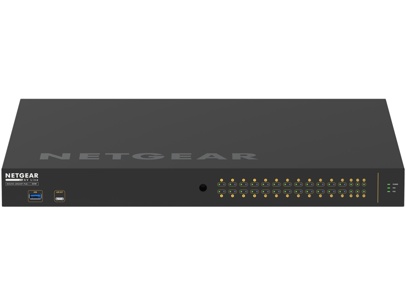 ProAV向けPoE+対応 (480W) 1Gポート×26 SFP+スロット×4 フルマネージスイッチ