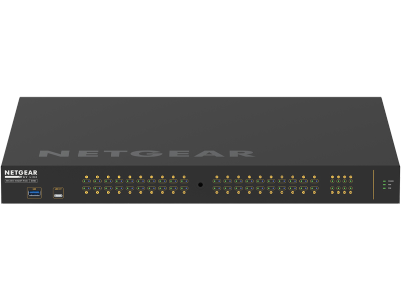 ProAV向けPoE+対応 (480W) 1Gポート×40 SFPスロット×8 フルマネージスイッチ
