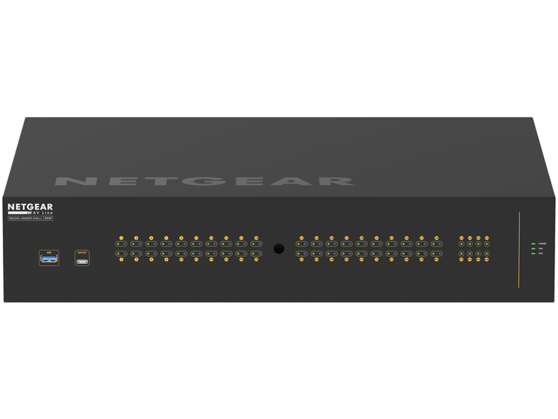 ProAV向けUltra90 PoE++対応(2880W) 1Gポート×40 SFP+スロット×8 フルマネージスイッチ