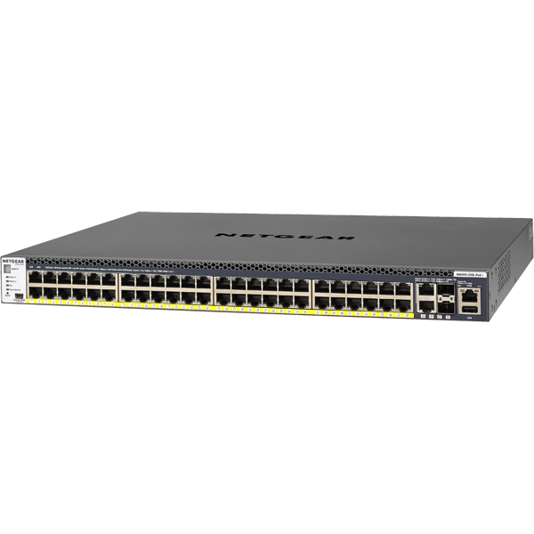 M4300-52G-PoE+ 1000BASE-T 48ポート（PoE+対応） + 10GBASE-T 2ポート + 10G SFP+ 2スロット Layer3マネージスイッチ（スタッカブル） 480W budget
