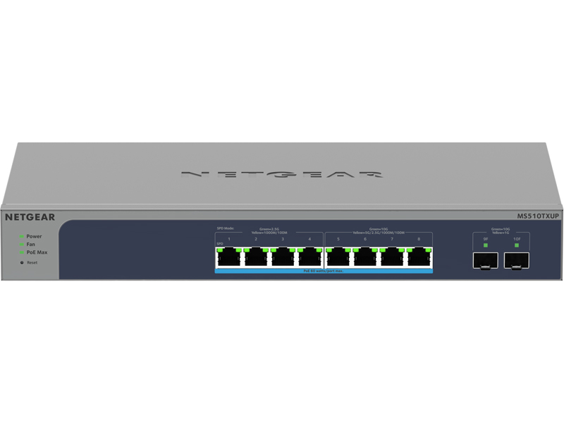 Ultra60 PoE++対応 (295W) マルチギガ8ポート SFP+ 2スロット スマートスイッチ
