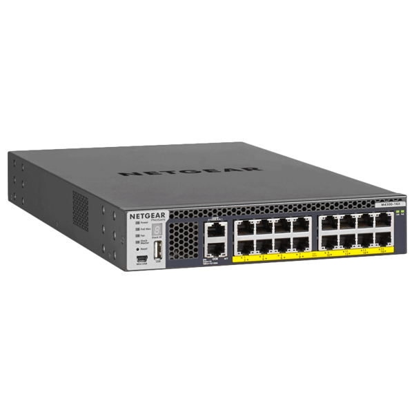 PoE+対応(199W) 10ギガビット16ポート L3 スタッカブル フルマネージスイッチ M4300-16X