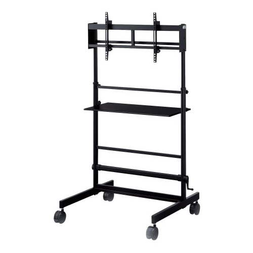 Newline QAシリーズスタンド 65/75インチ 棚板・昇降ハンドル付き