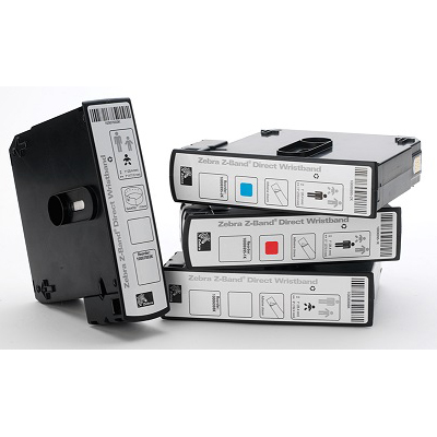 リストバンドカートリッジ：標準タイプ（粘着式 小人用25mm幅、178mm長、300枚、白、6カートリッジ入り）-499000010311