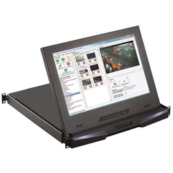 1U 16.2インチ高解像度 LCDモニタードロアー