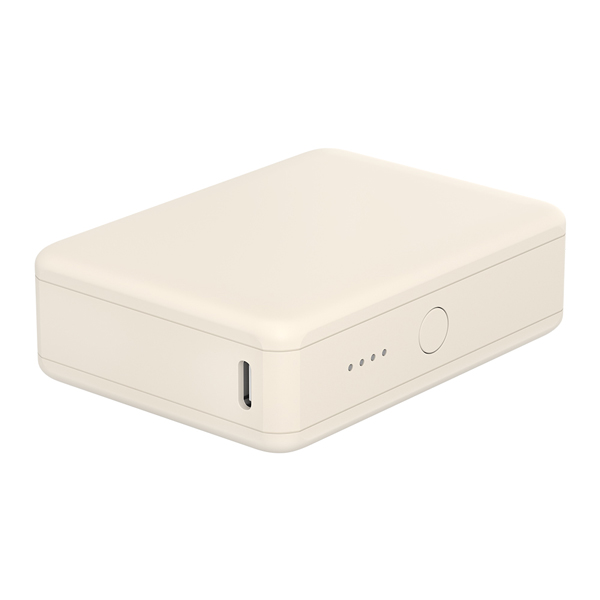 MOTTERU モバイルバッテリー 10000mAh PD30W スマホ約2～3回分充電可能 2年保証（MOT-MB10002-EC） アーモンドミルク 製品サイズ約60.3(W)×25.0(D)×82.4(H)mm