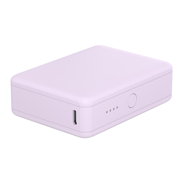 MOTTERU モバイルバッテリー 10000mAh PD30W スマホ約2～3回分充電可能 2年保証（MOT-MB10002-EC） ペールアイリス 製品サイズ約60.3(W)×25.0(D)×82.4(H)mm