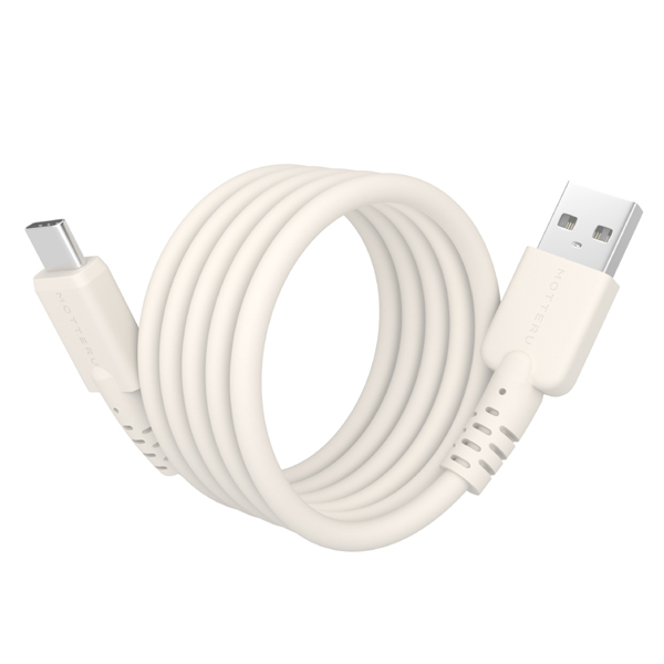 MOT マグネットシリコンケーブル USB-A to USB-C 1m 全8色 2年保証 アーモンドミルク (MOT-MGSAC100)