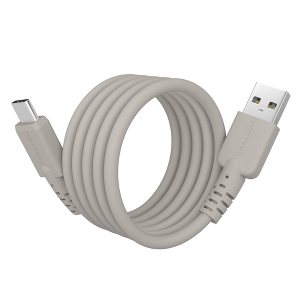 MOT マグネットシリコンケーブル USB-A to USB-C 1m 全8色 2年保証 ラテグレージュ (MOT-MGSAC100)