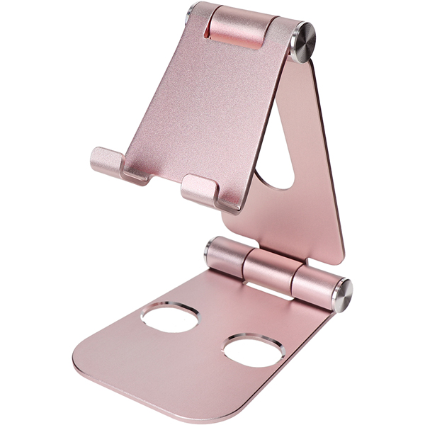 MOTTERU スタンドに乗せたまま充電 角度調整できるアルミスタンド スマートフォン/タブレット対応 1年保証 ピンク 製品サイズ約76(W)×27(D)×130(H)mm
