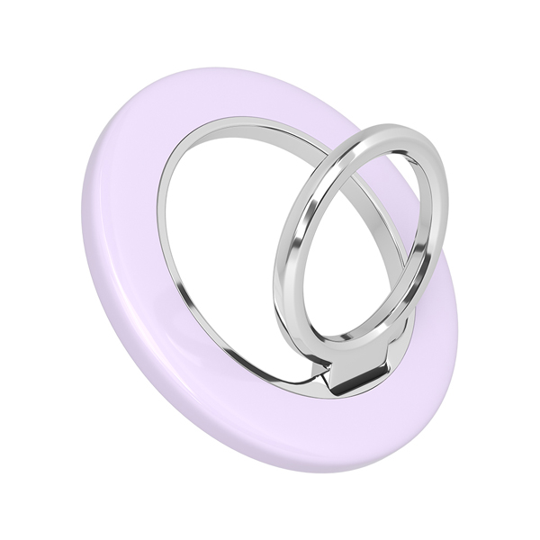 MOT スマホリングスタンド MagSafe対応 マグネット式 360度回転 (MOT-SRING01) ペールアイリス 製品サイズ約58(W)×4(D)×58(H)mm