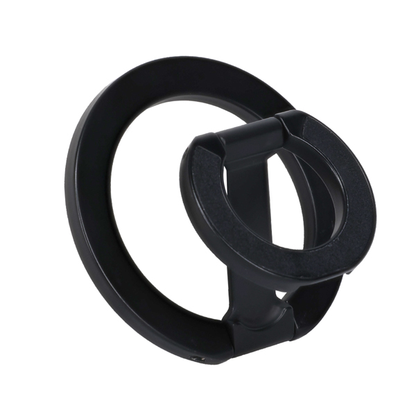 MOTTERU MagSafe対応 3Way マグネットリングスタンド ブラック 製品サイズ約58(W)×4(D)×56(H)mm