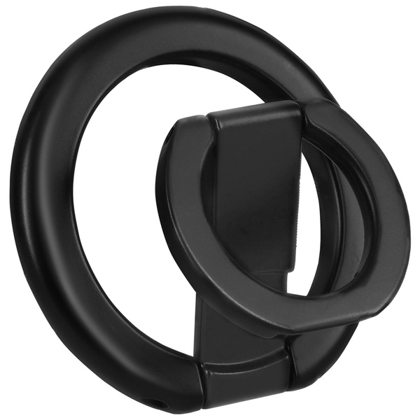 MOT MagSafe対応 両面マグネットリング＆スタンド ブラック 製品サイズ約57(W)×5.5(D)×57(H)mm