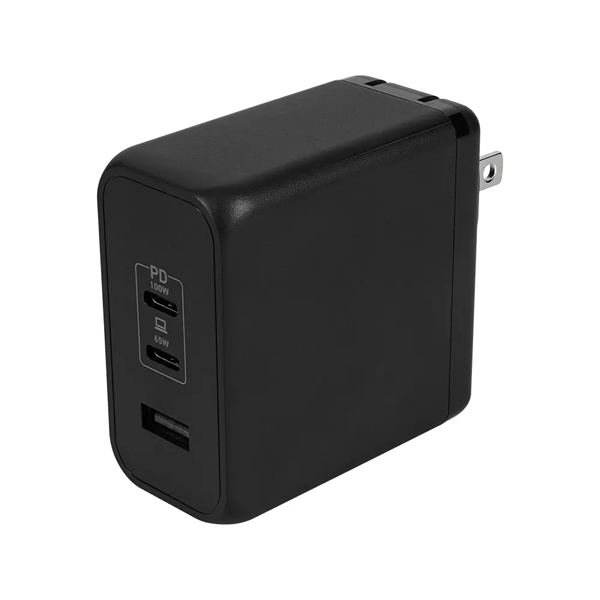 AC充電器/USB充電器/PD/PD100W/C×2/A×1/3ポート/スマホ充電/PD対応ノートPC、スマートフォン、ワイヤレスイヤホン、Wi-Fiルーター、ポータブルゲーム機等/ブラック