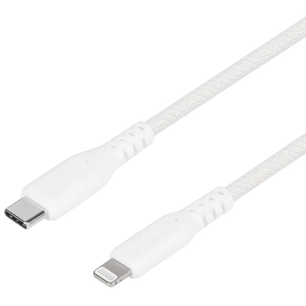 Lightningケーブル/USB Type-C to Lightning/PD60W/MFi認証/やわらか/超タフ/断線に強い/高速充電/データ転送/2m/200cm/ホワイト