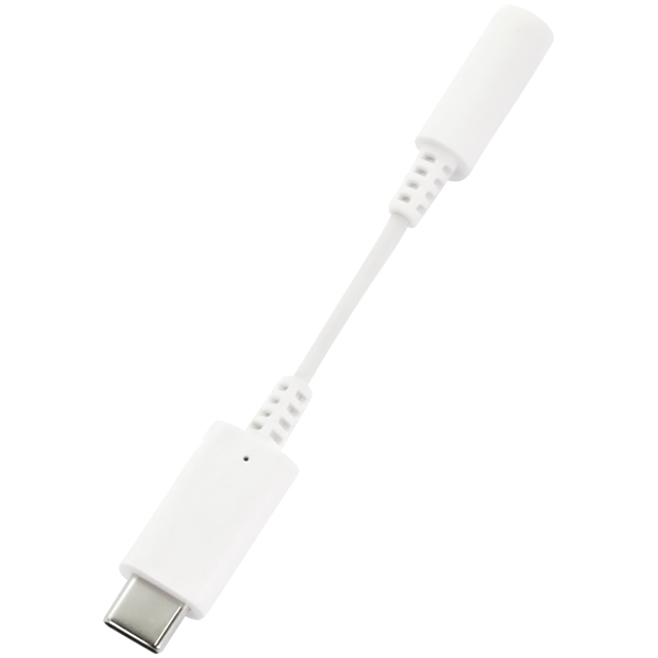 イヤホン/オーディオ変換アダプター/USB Type-C/DAC搭載/イヤホンマイク対応/高耐久/3.5mm/ホワイト
