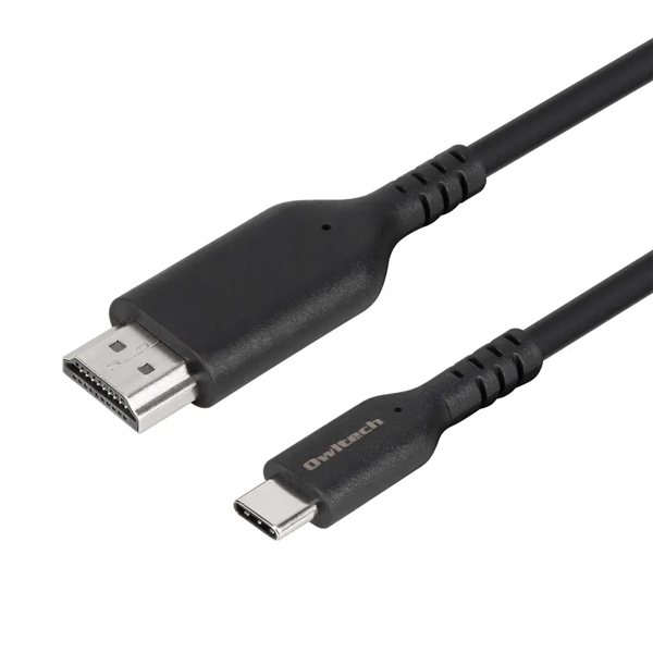 HDMIケーブル/映像出力ケーブル/Type-C - HDMI/ミラーリング対応/マルチディスプレイ対応/iPhone・iPad対応/4K対応/2.5m/ブラック