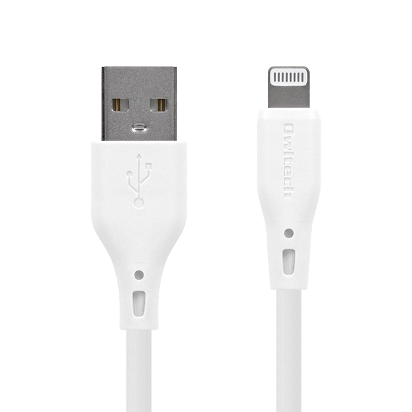Lightningケーブル/USB Type-A to Lightning/MFi認証/エコナミクスケーブル/2.4A出力/バイオマス素材使用/1.5m/150cm/ホワイト