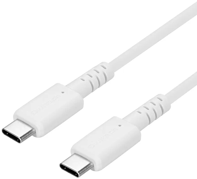 スマホ・タブレット用USBケーブル/USB2.0規格準拠/USB（C-C）/Power Delivery対応/PD60W/温度センサー搭載/やわらか/断線に強い/2m/200cm/ホワイト