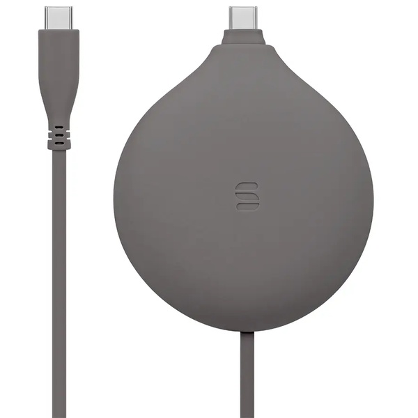 スマホ・タブレット用USBケーブル/USB2.0規格準拠/USB（C-C）/PD60W/Softシリーズ/シリコンケーブル/シリコンケース/データ転送/1.2m/120cm/チャコール