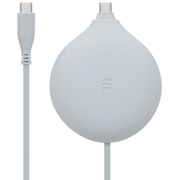 スマホ・タブレット用USBケーブル/USB2.0規格準拠/USB（C-C）/PD60W/Softシリーズ/シリコンケーブル/シリコンケース/データ転送/1.2m/120cm/ブルーグレー