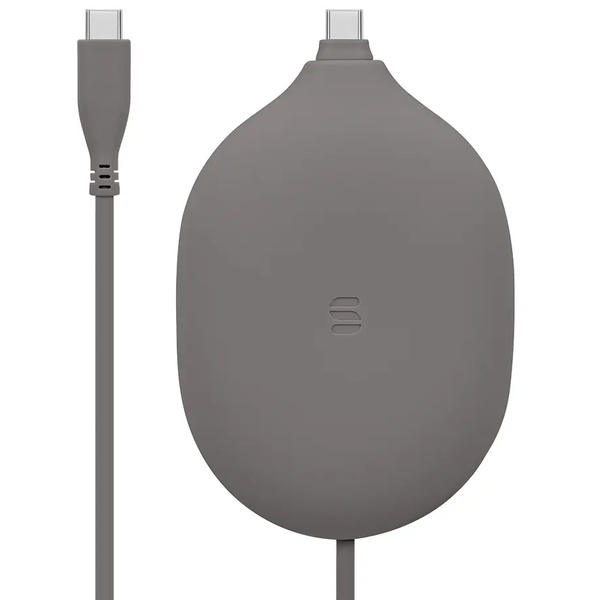 スマホ・タブレット用USBケーブル/USB2.0規格準拠/USB（C-C）/PD60W/Softシリーズ/シリコンケーブル/シリコンケース/データ転送/2m/200cm/チャコール