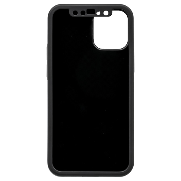 液晶画面保護光沢ガラス1枚付 iPhone 12 mini専用 360度全面保護のフルカバーケース ブラック 製品サイズ約68.5(W)×11(D)×135(H)mm