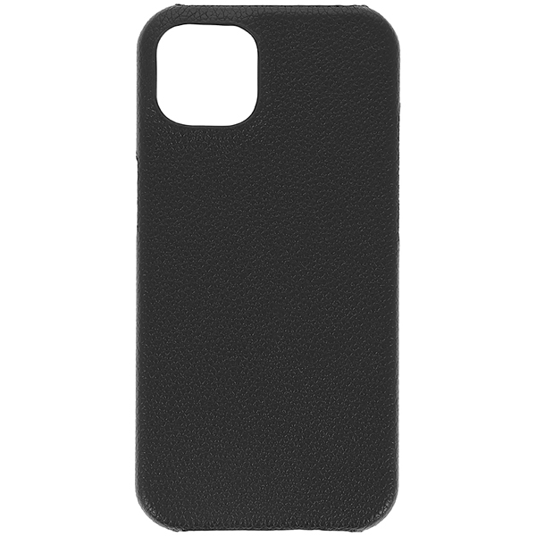 高級感のあるシボ加工を施した柔らかな手触り iPhone 13専用 PUレザー背面ケース ブラック 約75.5(W)×12(D)×151(H)mm