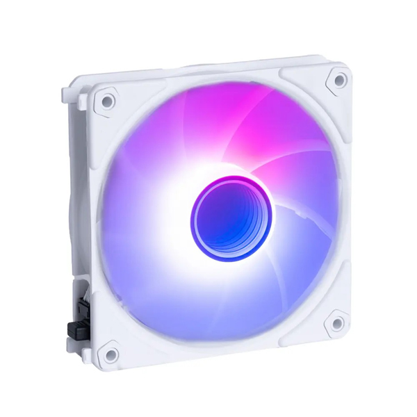 ケーブルレスで直接連結可能ARGB LED内蔵 PCケースファン ホワイト 製品サイズ約120(W)×25(D)×120(H)mm