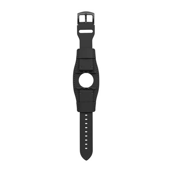 Apple Watch用バンド/アップルウォッチバンド/42mm/44mm/45mm/49mm/パイロットレザーバンド/ステンレスバックル/ブラック