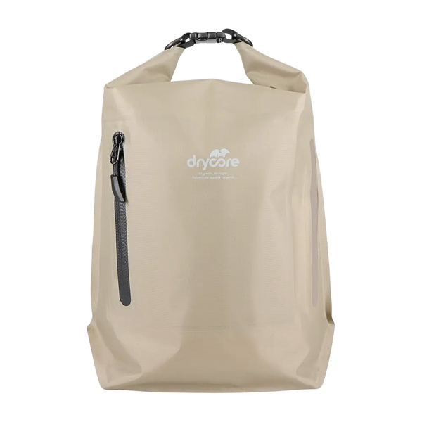 防水ドライバッグ/手さげ/肩掛け/ナップザック/アウトドア/撥水素材使用/防水性能/IPX4/12L/カーキ