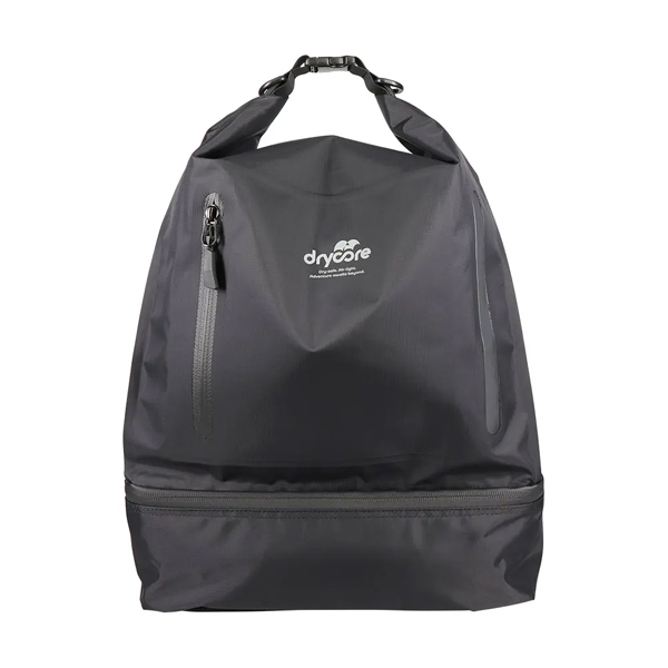 防水ドライバッグ/手さげ/肩掛け/ナップザック/アウトドア/撥水素材使用/防水性能/IPX4/15L/2ルーム/ブラック