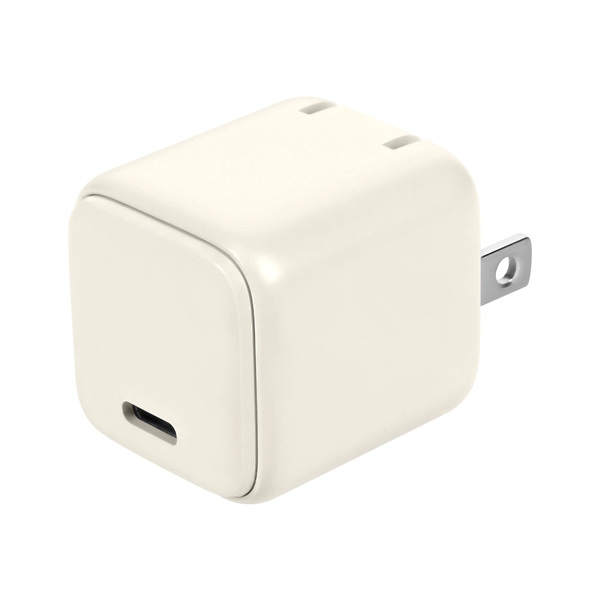 AC充電器/USB充電器/PD30W/1ポート/Type-C/小型/Gan採用/窒化ガリウム/PSE適合/iPad、iPhone、iPod、モバイルバッテリー、スマートフォン、タブレットPC等/ベージュ
