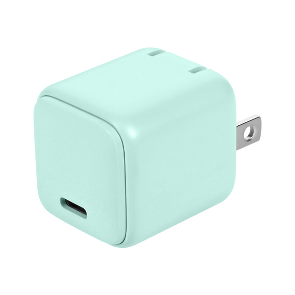 AC充電器/USB充電器/PD30W/1ポート/Type-C/小型/Gan採用/窒化ガリウム/PSE適合/iPad、iPhone、iPod、モバイルバッテリー、スマートフォン、タブレットPC等/アイスブルー