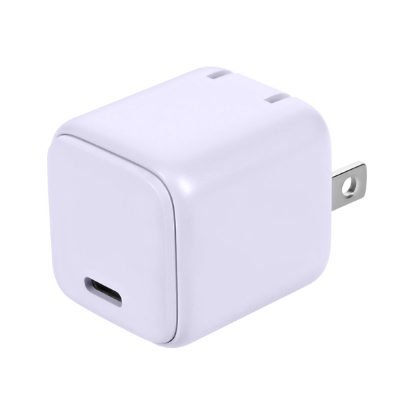 AC充電器/USB充電器/PD30W/1ポート/Type-C/Gan採用/窒化ガリウム/PSE適合/iPad、iPhone、iPod、モバイルバッテリー、スマートフォン、タブレットPC等/ライラックパープル