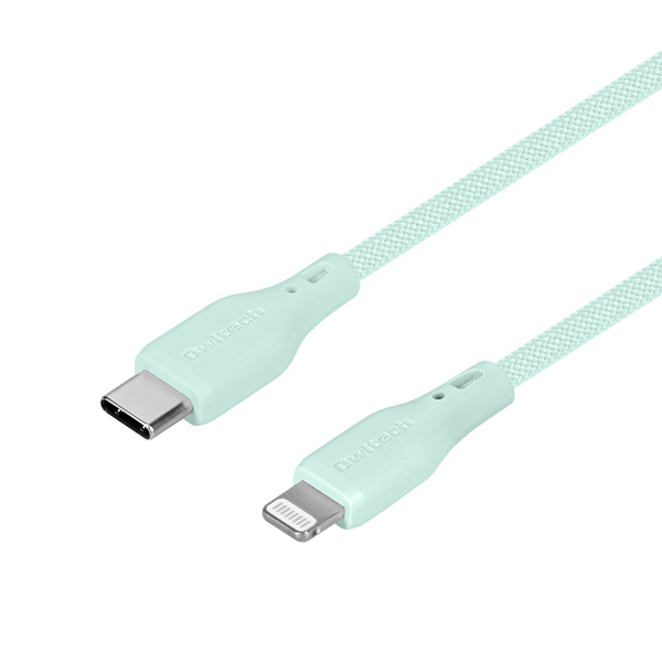 Lightningケーブル/USB Type-C to Lightning/PD60W/MFi認証/やわらか/断線に強い/シリコンケーブル/シリコンメッシュケーブル/データ転送/1.5m/150cm/アイスブルー