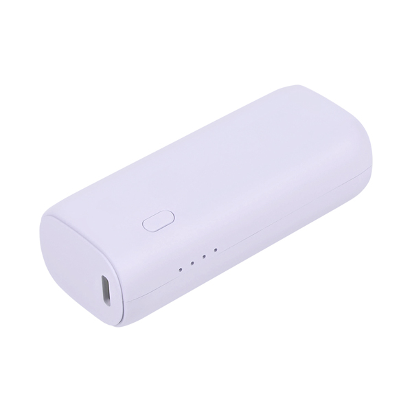 モバイルバッテリー/かしこく充電/5000mAh/PD20W/PSE適合/iPhone、iPad、スマホ、BTイヤホン、ポータブルゲーム機、電子タバコ、各種対応/小型/軽量/ライラックパープル
