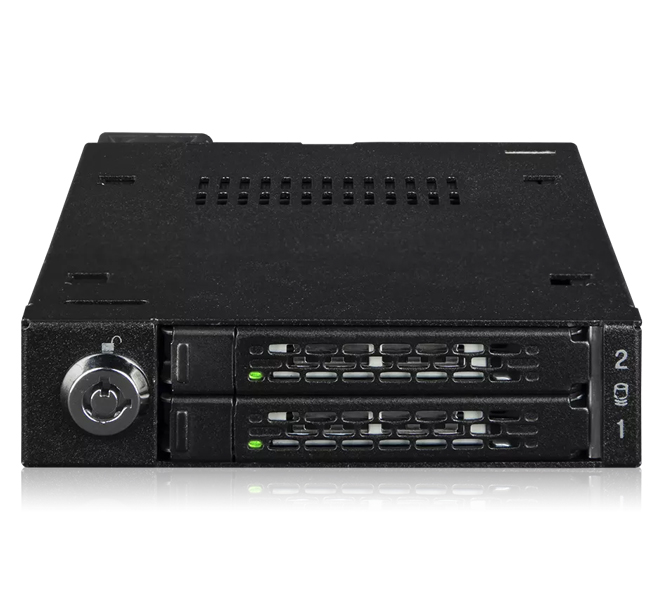 2 x 2.5インチ U.2/U.3 NVMe SSD(7mm)搭載用リムーバブルケース PCIe 4.0対応 3.5インチベイサイズ