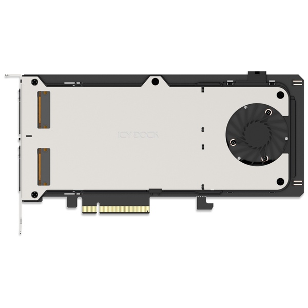 ICY DOCK 2 x E1.S NVMe SSD搭載用 リムーバブルアダプターカード　PCIe 5.0 x 8スロット対応