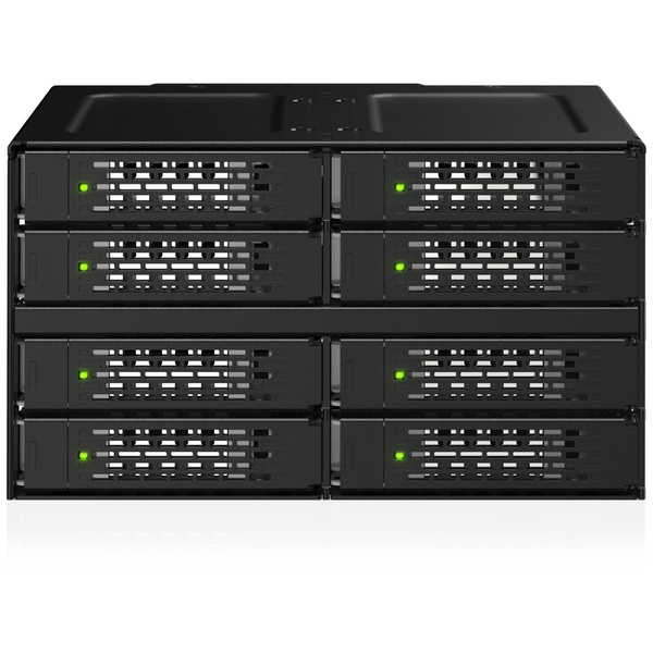 ICYDOCK 8 x U.2/U.3 SSD搭載用リムーバブルケース　2 x 5.25インチベイサイズ