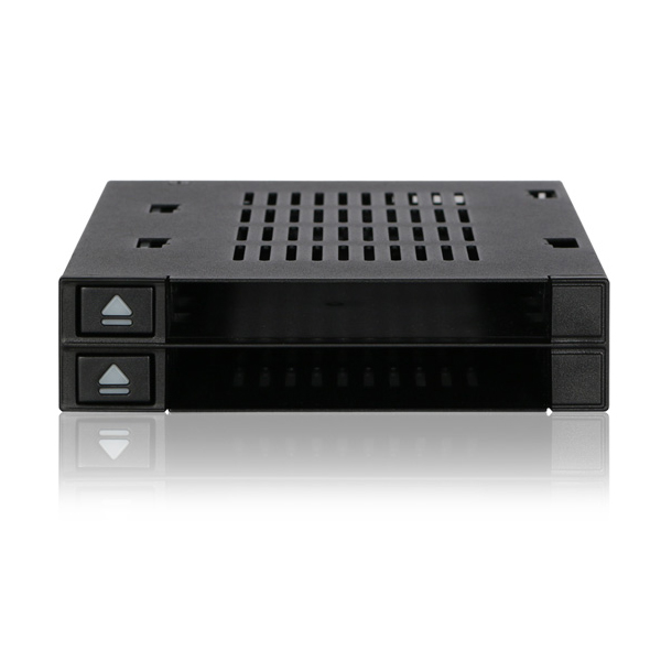 ICYDOCK　2x2.5インチHDD / SSD搭載用リムーバブルケース　3.5インチサイズ　トレイレスモデル