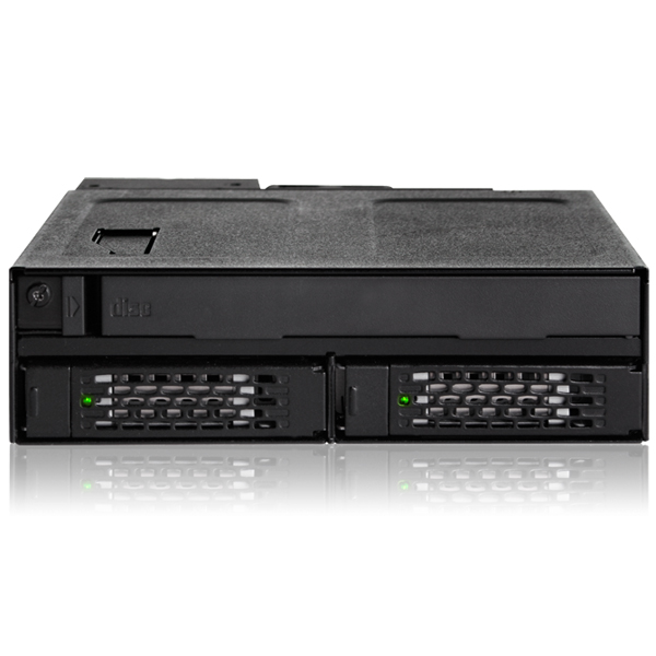 ICYDOCK　2 x 2.5インチSSD / HDD ＋ 1x スリムODD搭載用リムーバブルケース 5.25インチベイサイズ