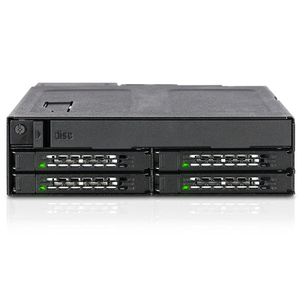 ICYDOCK　4x 2.5インチSSD / HDD ＋ 1x スリムODD搭載用リムーバブルケース 5.25インチベイサイズ