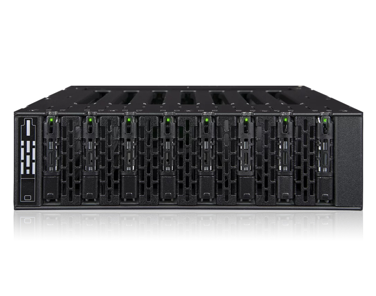 8 x M.2 NVMe SSD搭載用リムーバブルケース PCIe 4.0対応 5.25インチベイサイズ